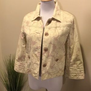Nie + Zoe floral print jacket button front SzS ECU